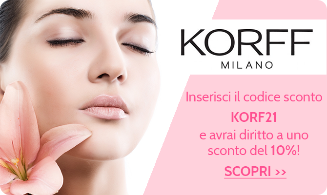 Korff sconto del 10% con codice sconto